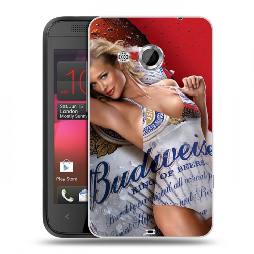 Дизайнерский пластиковый чехол для HTC Desire 200 Budweiser