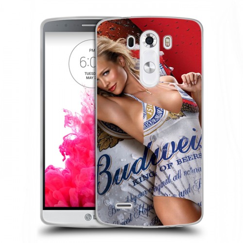 Дизайнерский пластиковый чехол для LG G3 (Dual-LTE) Budweiser