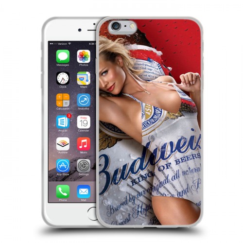 Дизайнерский силиконовый чехол для Iphone 6 Plus/6s Plus Budweiser