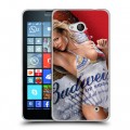 Дизайнерский пластиковый чехол для Microsoft Lumia 640 Budweiser