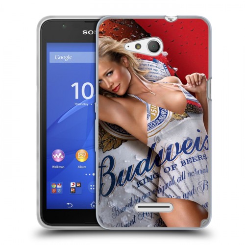 Дизайнерский пластиковый чехол для Sony Xperia E4g Budweiser