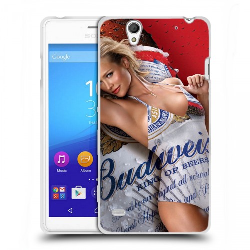 Дизайнерский пластиковый чехол для Sony Xperia C4 Budweiser