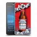 Дизайнерский пластиковый чехол для Microsoft Lumia 950 Budweiser