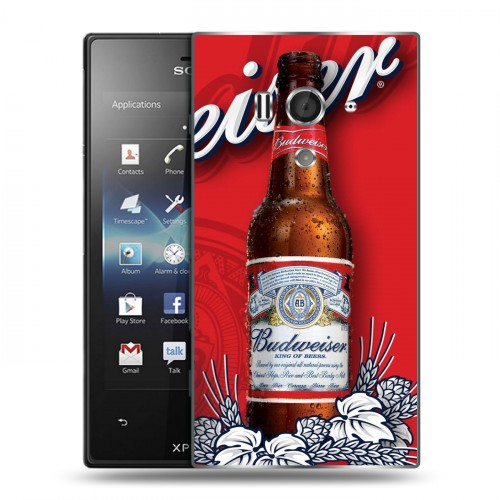 Дизайнерский пластиковый чехол для Sony Xperia acro S Budweiser