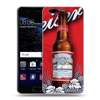 Дизайнерский силиконовый чехол для Huawei P10 Plus Budweiser (на заказ)