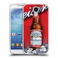 Дизайнерский пластиковый чехол для Samsung Galaxy S4 Budweiser