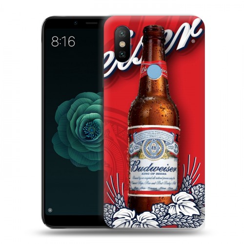 Дизайнерский силиконовый чехол для Xiaomi Mi A2 Budweiser