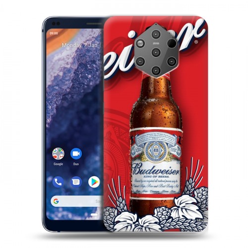 Дизайнерский силиконовый чехол для Nokia 9 PureView Budweiser