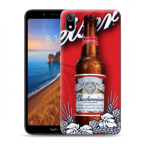 Дизайнерский силиконовый чехол для Xiaomi RedMi 7A Budweiser