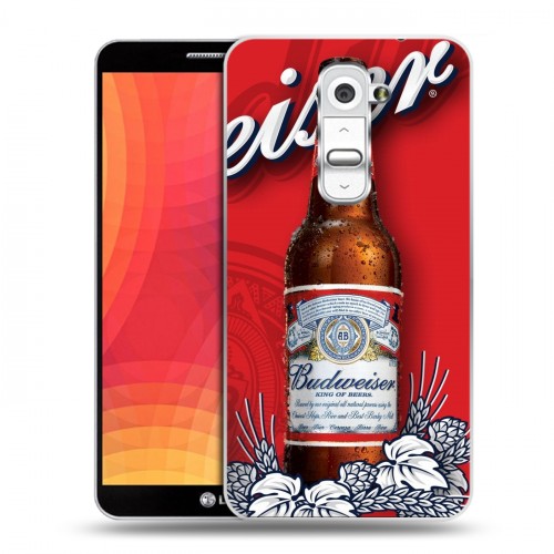 Дизайнерский пластиковый чехол для LG Optimus G2 Budweiser