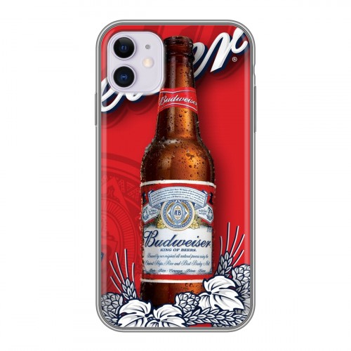 Дизайнерский силиконовый чехол для Iphone 11 Budweiser