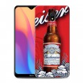 Дизайнерский силиконовый с усиленными углами чехол для Xiaomi RedMi 8A Budweiser