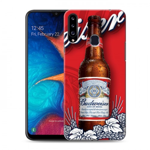 Дизайнерский пластиковый чехол для Samsung Galaxy A20s Budweiser