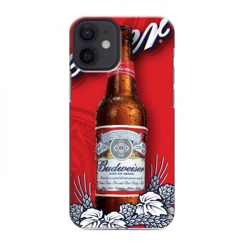 Дизайнерский пластиковый чехол для Iphone 12 Mini Budweiser