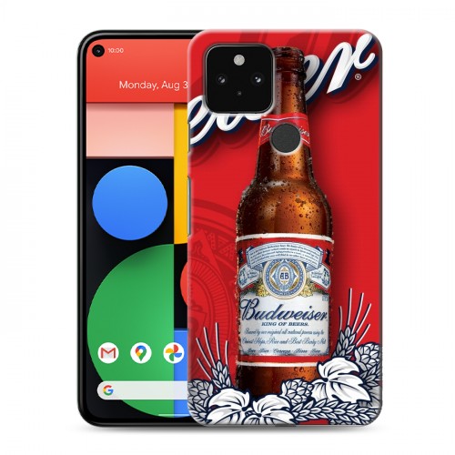 Дизайнерский пластиковый чехол для Google Pixel 5 Budweiser