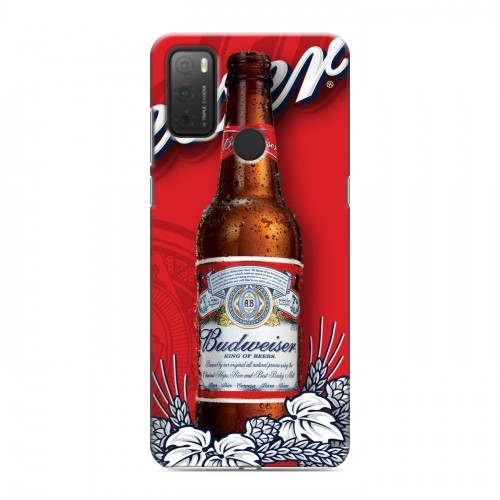 Дизайнерский силиконовый чехол для Alcatel 3L (2021) Budweiser