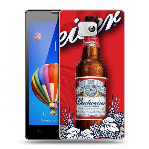 Дизайнерский силиконовый чехол для Huawei Honor 3 Budweiser
