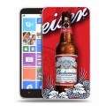 Дизайнерский пластиковый чехол для Nokia Lumia 1320 Budweiser