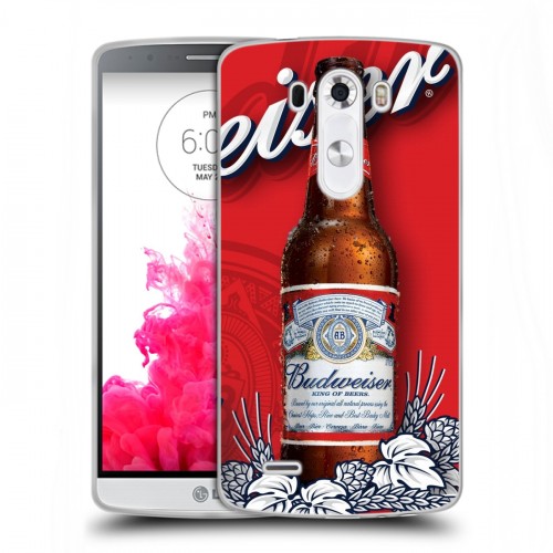 Дизайнерский пластиковый чехол для LG G3 (Dual-LTE) Budweiser