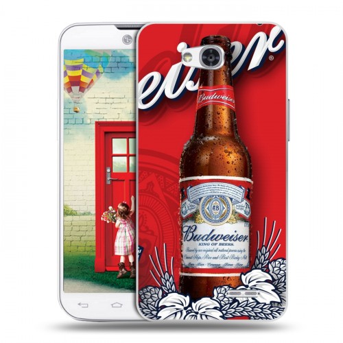 Дизайнерский пластиковый чехол для LG L80 Budweiser