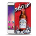 Дизайнерский пластиковый чехол для LG L60 Budweiser