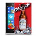 Дизайнерский пластиковый чехол для Microsoft Lumia 435 Budweiser