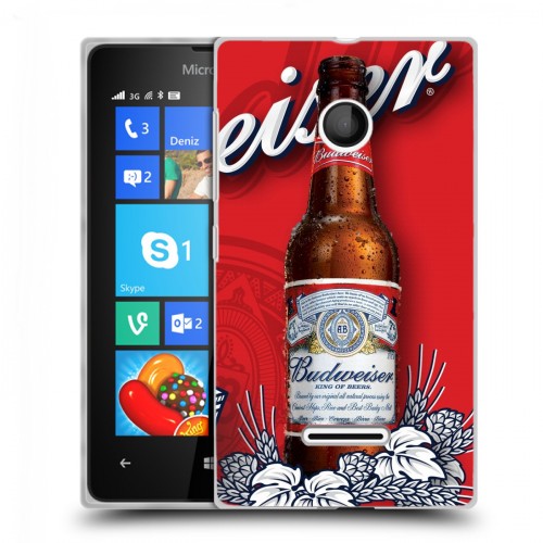 Дизайнерский пластиковый чехол для Microsoft Lumia 435 Budweiser