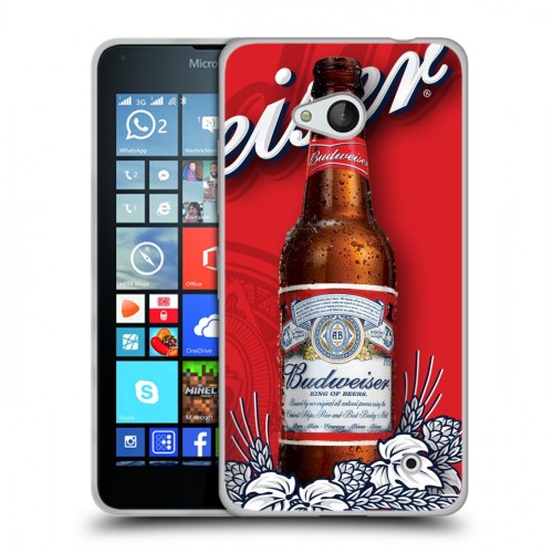 Дизайнерский пластиковый чехол для Microsoft Lumia 640 Budweiser