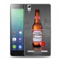 Дизайнерский силиконовый чехол для Lenovo A6010 Budweiser