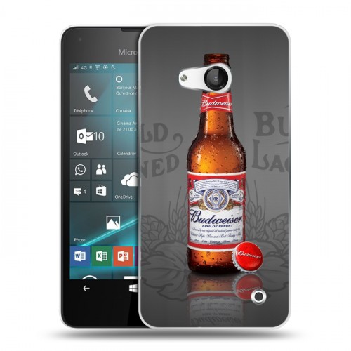 Дизайнерский пластиковый чехол для Microsoft Lumia 550 Budweiser