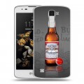 Дизайнерский пластиковый чехол для LG K8 Budweiser