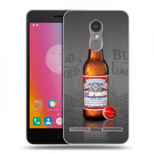 Дизайнерский силиконовый чехол для Lenovo K6 Budweiser