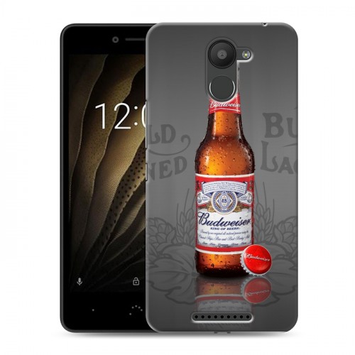 Дизайнерский силиконовый чехол для BQ Aquaris U Budweiser