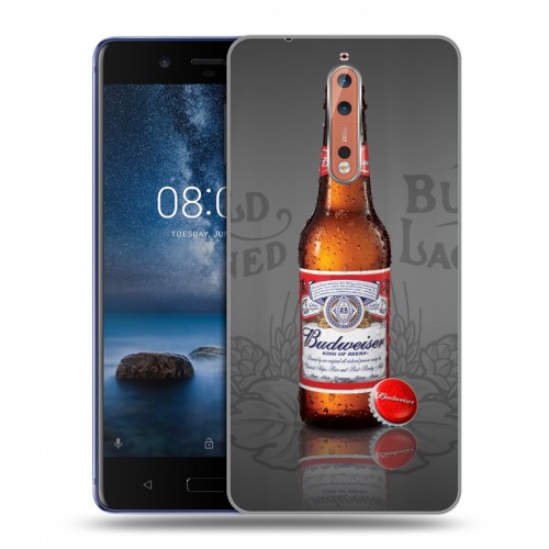 Дизайнерский пластиковый чехол для Nokia 8 Budweiser