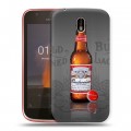 Дизайнерский пластиковый чехол для Nokia 1 Budweiser