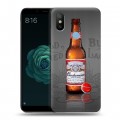 Дизайнерский силиконовый чехол для Xiaomi Mi A2 Budweiser