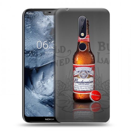 Дизайнерский пластиковый чехол для Nokia 6.1 Plus Budweiser