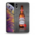 Дизайнерский силиконовый чехол для Iphone Xs Max Budweiser