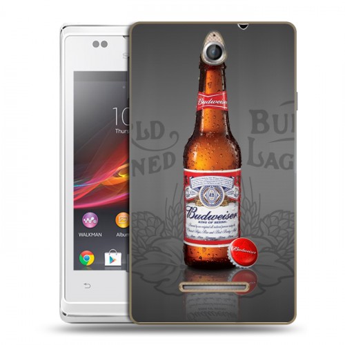 Дизайнерский пластиковый чехол для Sony Xperia E Budweiser