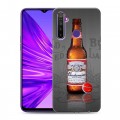 Дизайнерский силиконовый чехол для Realme 5 Budweiser