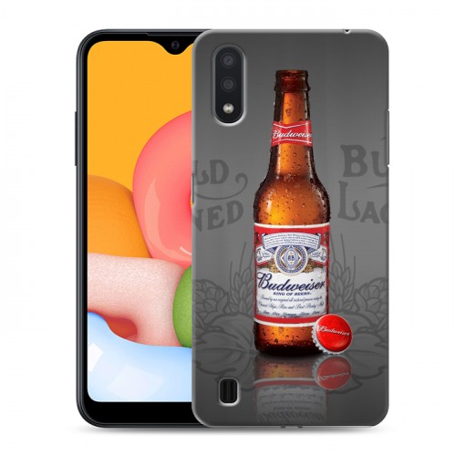 Дизайнерский силиконовый чехол для Samsung Galaxy M01 Budweiser