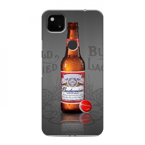 Дизайнерский пластиковый чехол для Google Pixel 4a Budweiser