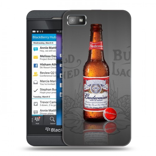 Дизайнерский пластиковый чехол для BlackBerry Z10 Budweiser