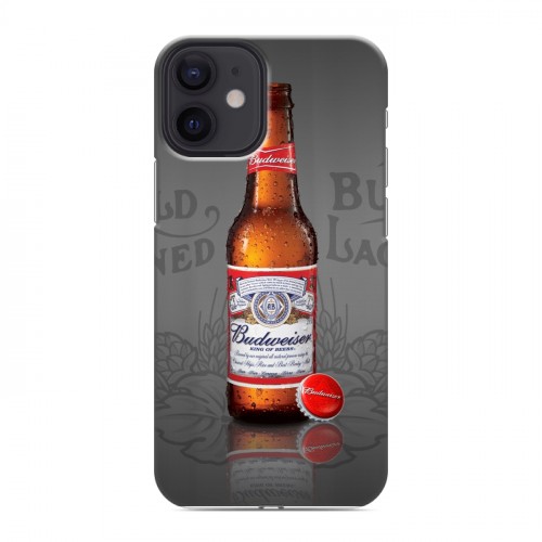 Дизайнерский силиконовый с усиленными углами чехол для Iphone 12 Mini Budweiser