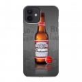 Дизайнерский силиконовый чехол для Iphone 12 Budweiser