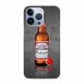 Дизайнерский силиконовый чехол для Iphone 13 Pro Budweiser