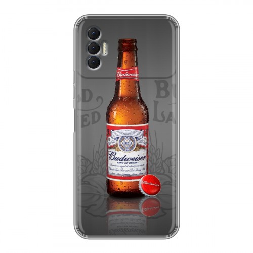 Дизайнерский силиконовый чехол для Tecno Spark 8P Budweiser