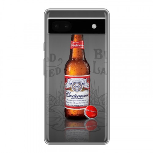 Дизайнерский силиконовый чехол для Google Pixel 6a Budweiser