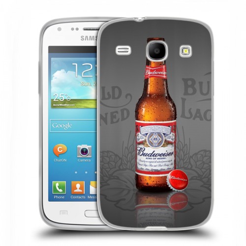 Дизайнерский пластиковый чехол для Samsung Galaxy Core Budweiser