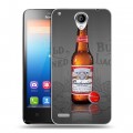 Дизайнерский пластиковый чехол для Lenovo S890 Budweiser